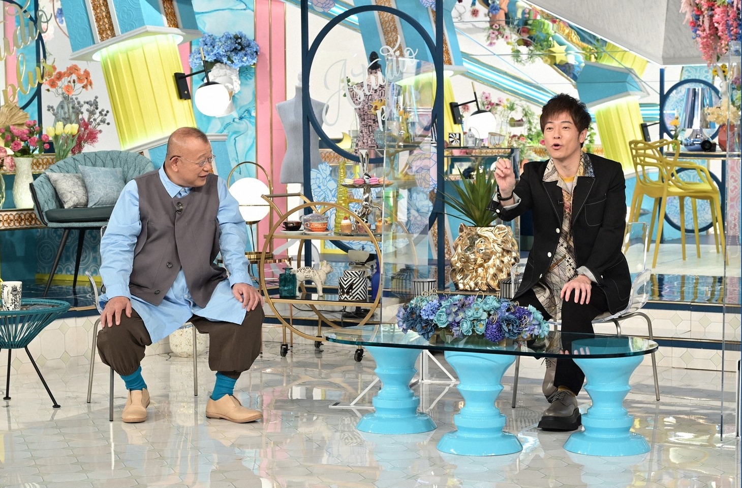笑福亭鶴瓶と陣内智則。(c)TBS