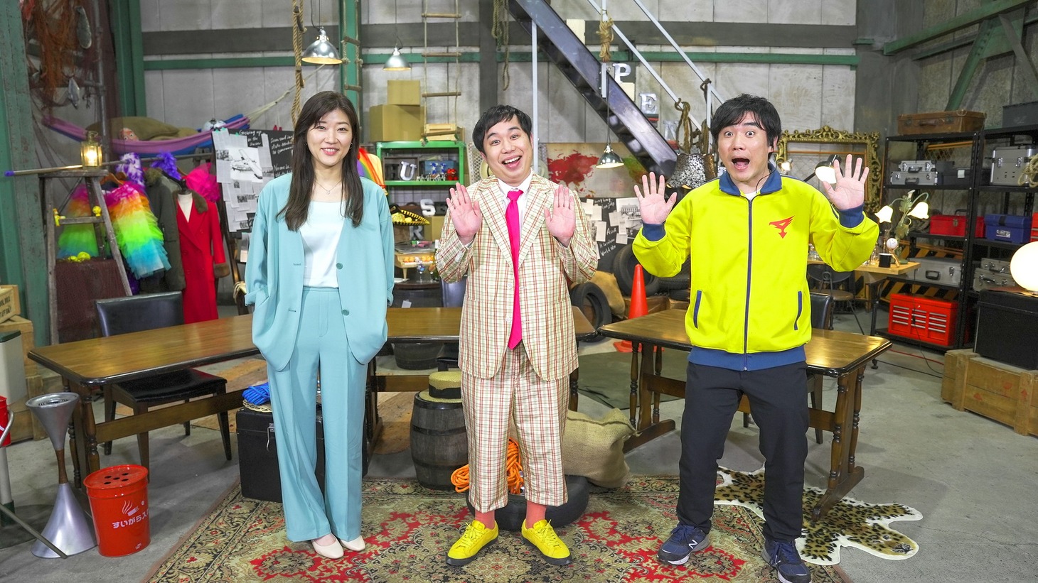 左からヒコロヒー、霜降り明星せいや、ランジャタイ国崎。(c)日本テレビ