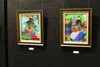 「とろサーモン久保田和靖個展『なぐりがき』」の様子。