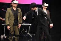 現実の光景が見えていないのをいいことに見取り図・盛山にいたずらするかまいたち濱家。