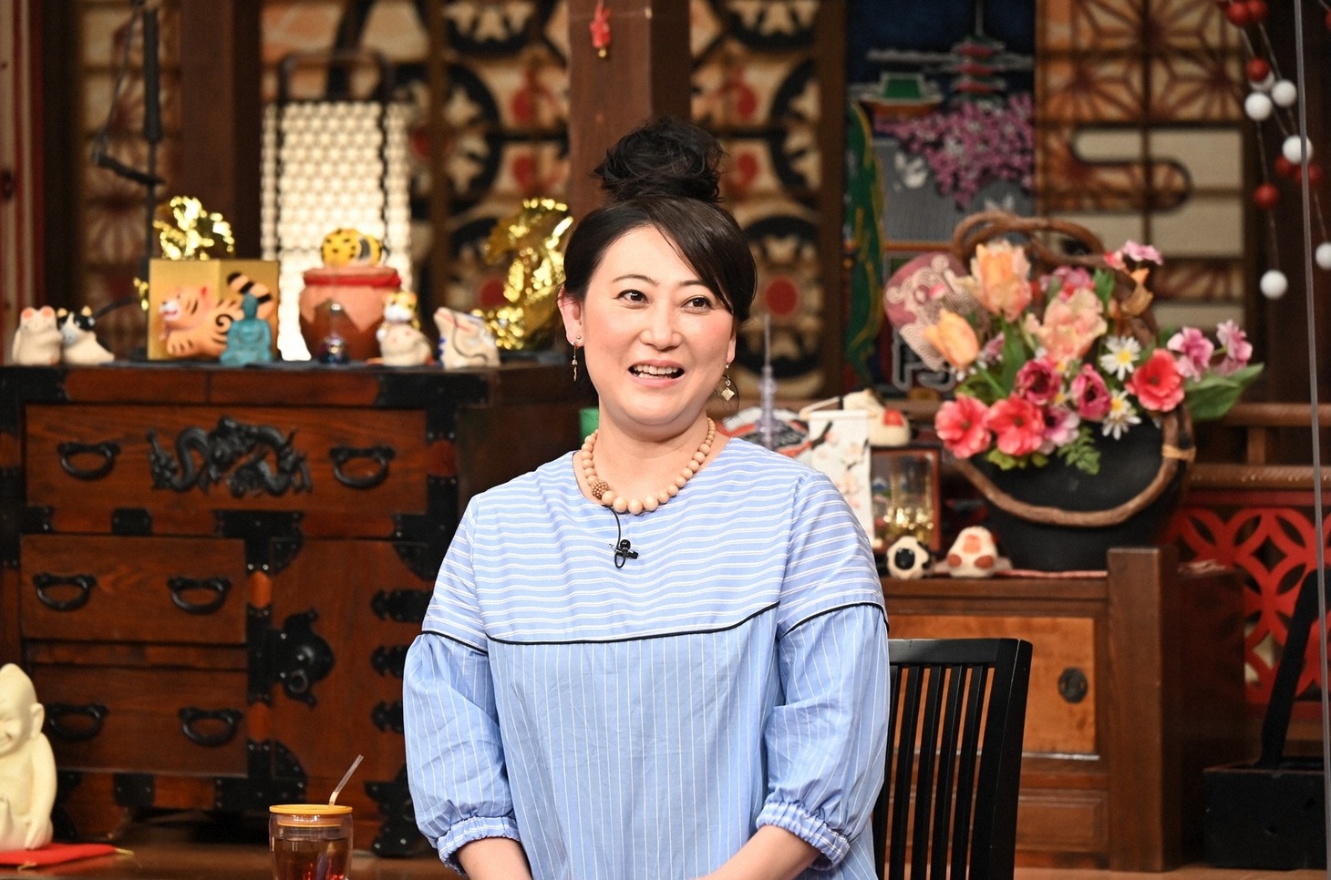 「人生最高レストラン」にゲスト出演する友近。(c)TBS