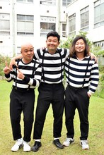 さんさんず。左から、たかし、ゾエ、木田。