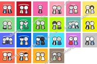 てるてるステッカーのデザイン。