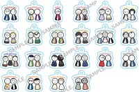 てるてるアクキーのデザイン。