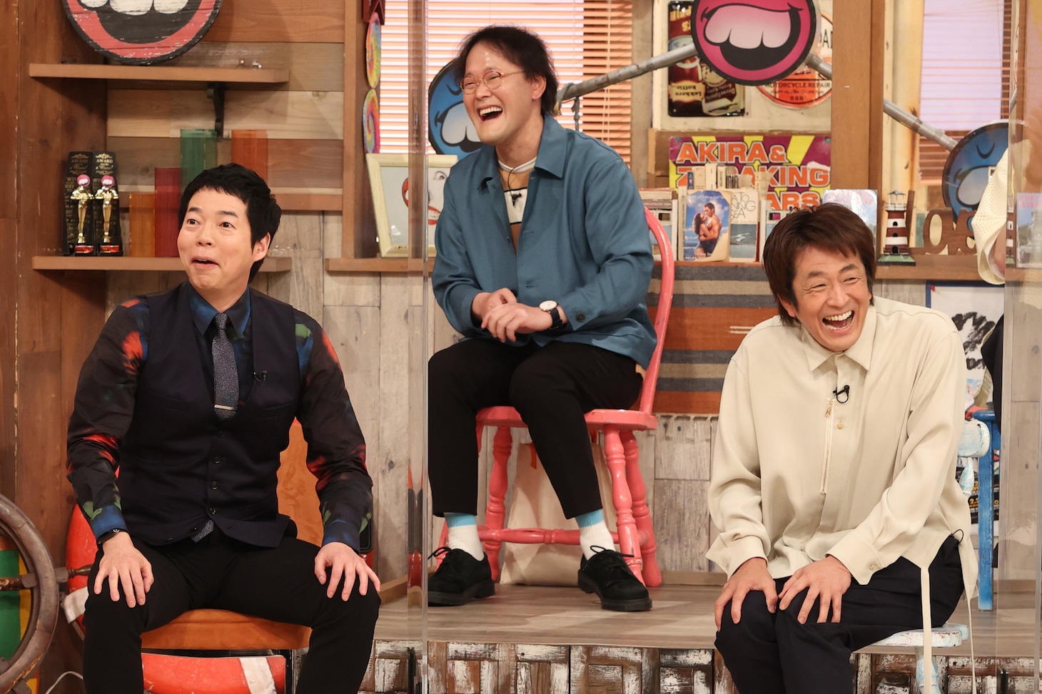 （左から）今田耕司、アインシュタイン稲田、ネプチューン堀内。(c)フジテレビ