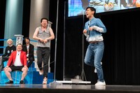 マイクを高くしすぎて2人が小さいように見えた。