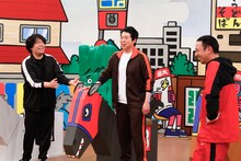 （左から）宮下草薙・草薙、今田耕司、千鳥・大悟。(c)関西テレビ