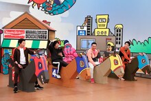 （左から）今田耕司、宮下草薙・草薙、かまいたち。(c)関西テレビ