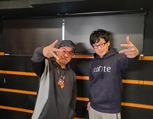 左から晋平太、セルライトスパ肥後。(c)テレビ朝日