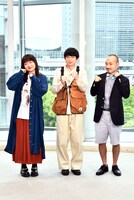 （左から）吉住、空気階段・水川かたまり、かもめんたる・う大。