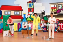 （左から）かまいたち山内、博多華丸、みちょぱ。(c)関西テレビ