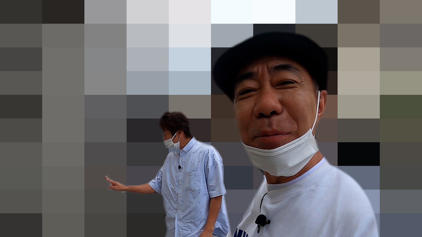 木梨憲武（手前）とネプチューン堀内。(c)テレビ朝日