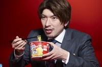 CM撮影中の様子。