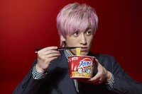 CM撮影中の様子。