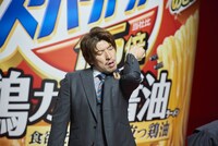 CM撮影中の様子。