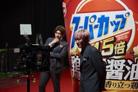 CM撮影中の様子。