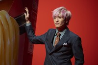 CM撮影中の様子。