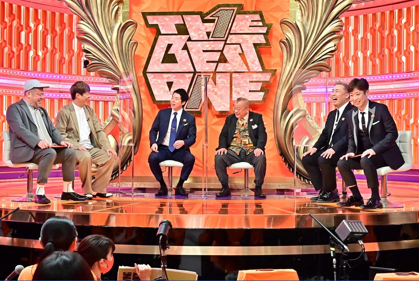 「ザ・ベストワンSP」に出演する（左から）野性爆弾、今田耕司、笑福亭鶴瓶、フットボールアワー。(c)TBS