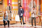 （左から）薄幸、かまいたち、明石家さんま。(c)フジテレビ