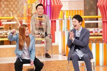 「ホンマでっか!?TV」に出演する納言・薄幸（左）、かまいたち。(c)フジテレビ