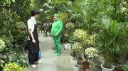 「空気階段の空気観察」の新企画「コント職業図鑑」で、園芸店にて新作コントを披露する空気階段。(c)テレビ朝日