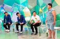 「やすとものいたって真剣です」にゲスト出演する（左から）銀シャリ、インディアンス田渕、スギちゃん。(c)ABCテレビ