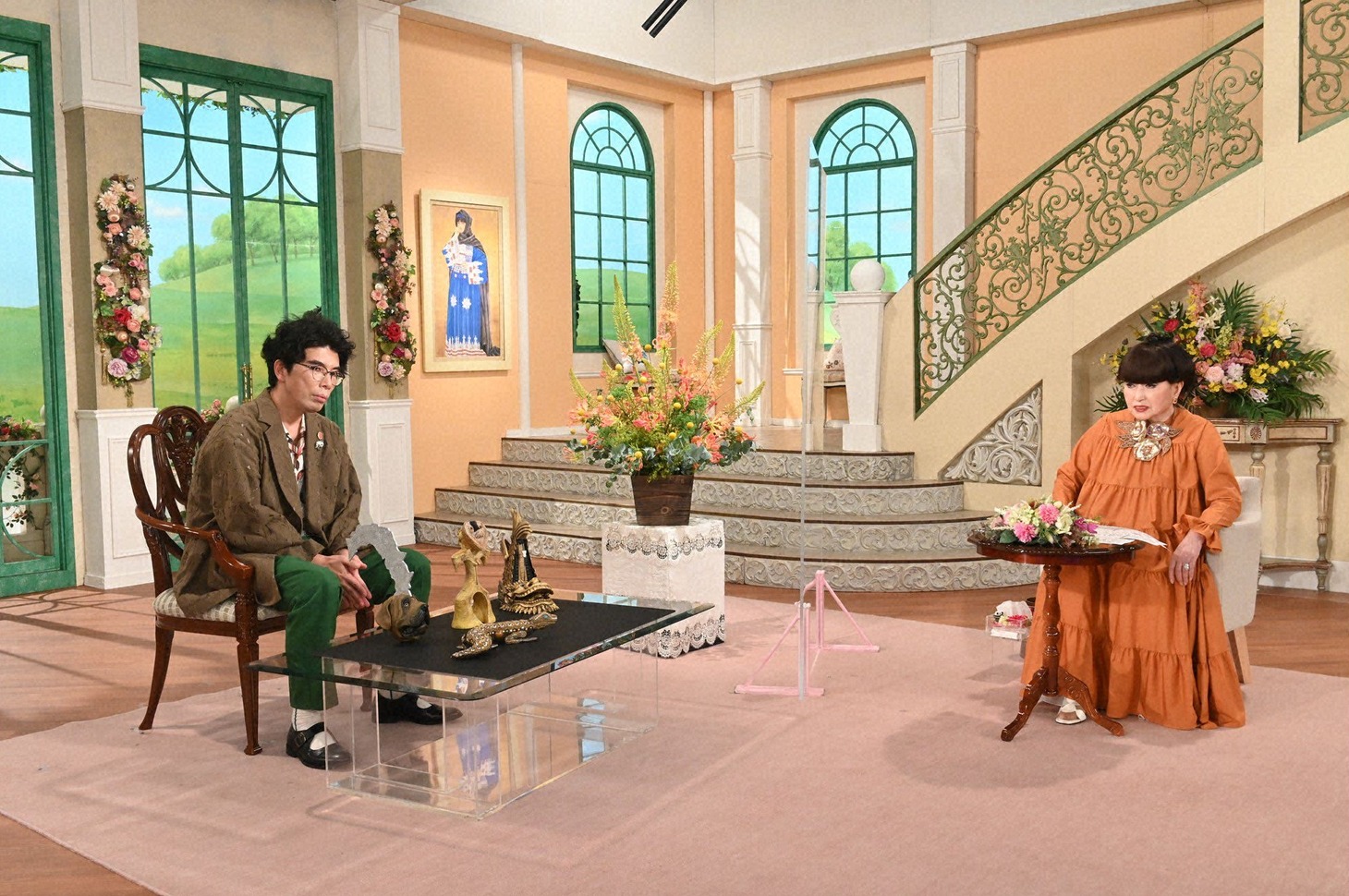 片桐仁と黒柳徹子。(c)テレビ朝日