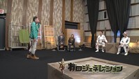 （左から）スルメ、納言、くりぃむしちゅー有田、バイきんぐ小峠。(c)TBS