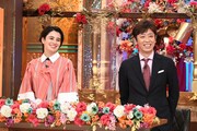 （左から）ホラン千秋、フットボールアワー後藤。(c)テレビ朝日