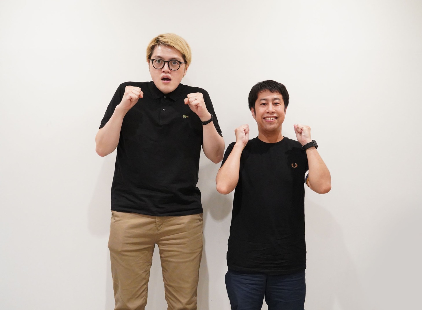 構成作家の飯塚大悟（左）とウエストランド井口（右）。