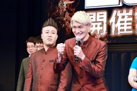 コウテイ・九条ジョー（右）がティモンディ高岸の「やればできる」を披露するワンシーン。