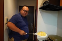 焼く前の大鶴肥満。（撮影：檜原洋平）