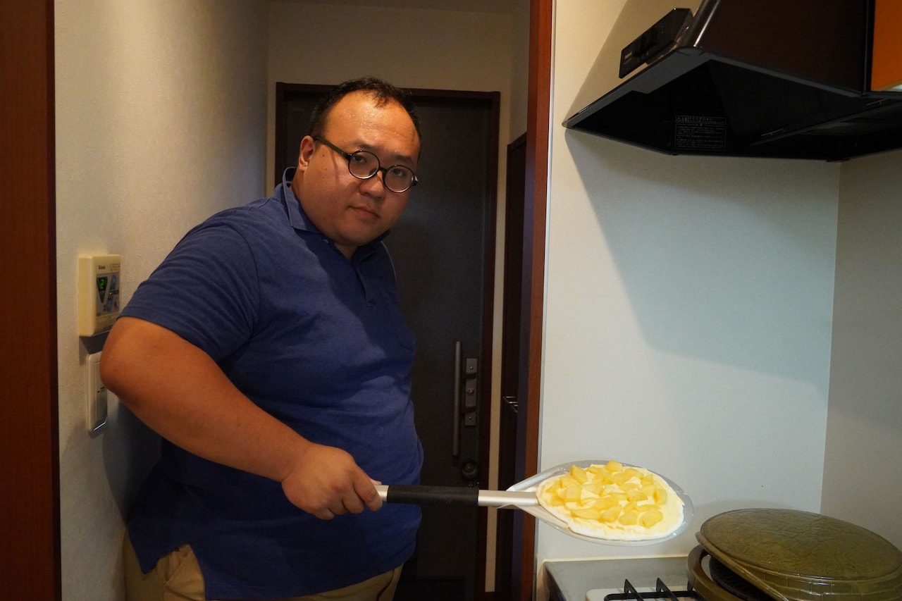 焼く前の大鶴肥満。（撮影：檜原洋平）