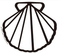 直径約28cmの「カロ貝クッション」イメージ。