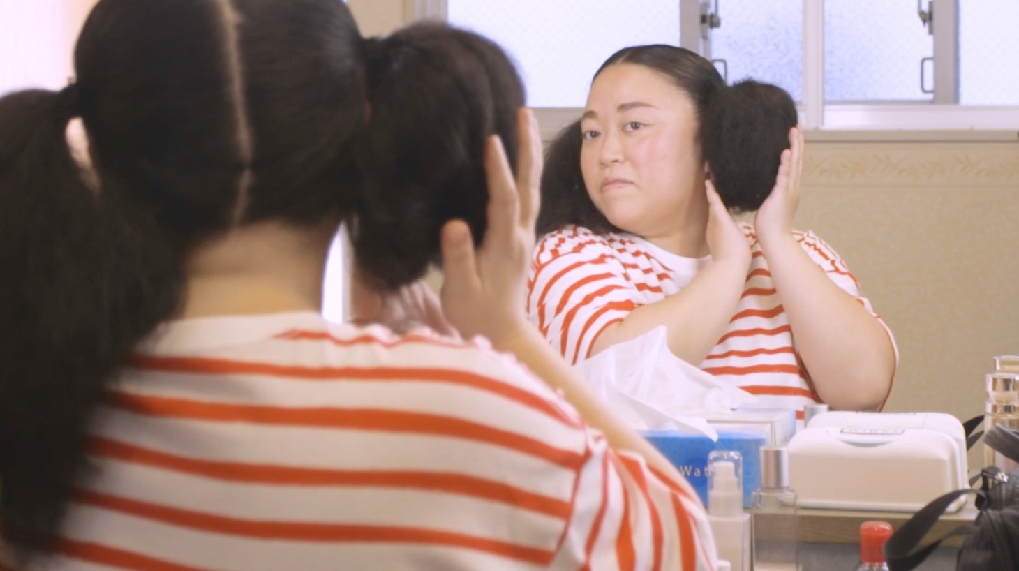 CM撮影中の様子。