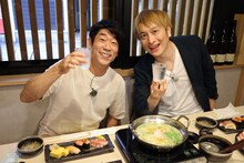 左から原口あきまさ、JP。