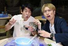 左から原口あきまさ、JP。