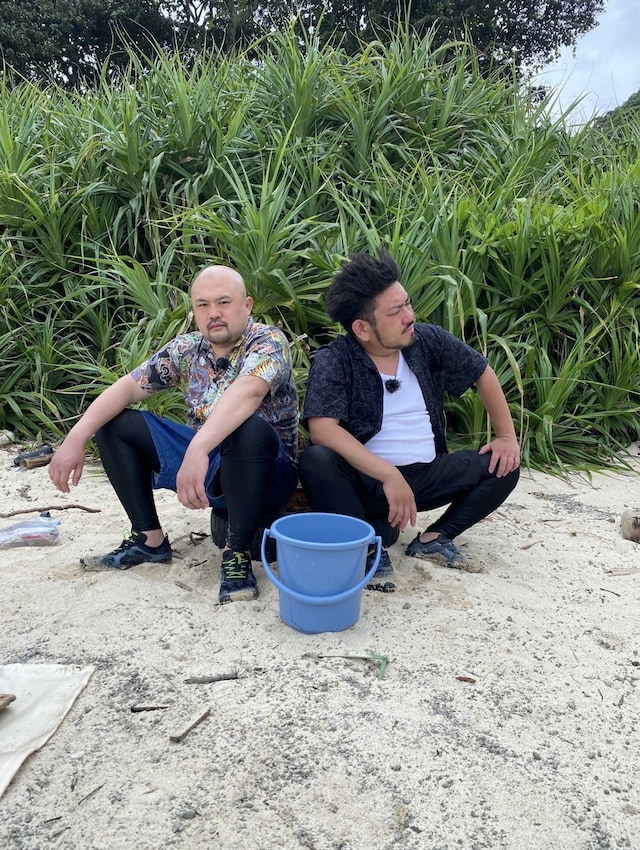 「アイ・アム・冒険少年」で脱出島に挑む鬼越トマホーク。(c)TBS