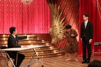 次長課長・河本、チャンス大城、はんにゃ金田の「団地消しゴム」。(c)フジテレビ