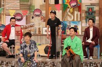 左から、モグライダーともしげ、陣内智則、中島知子、すゑひろがりず南條、次長課長・河本。(c)フジテレビ