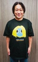 永野スクリームTシャツ（黒）を着用した永野。