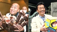 「爆買いチャレンジャー」として番組に登場する（左から、）錦鯉、遠藤憲一。(c)フジテレビ