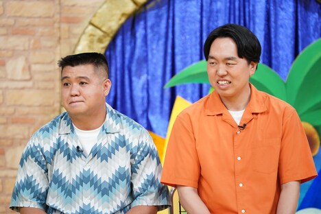 ジェラードンのアタック西本（左）とかみちぃ（右）。(c)日本テレビ