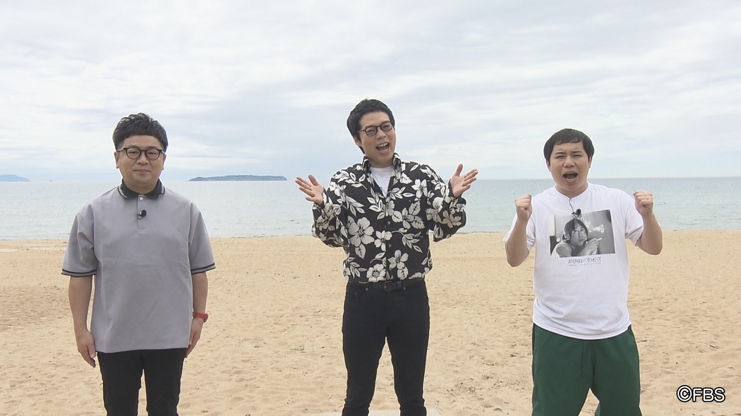 左からパンクブーブー黒瀬、今田耕司、霜降り明星せいや。