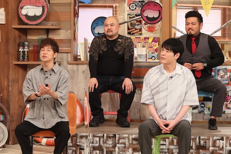陣内智則、麒麟・川島、鬼越トマホーク（後列）。(c)フジテレビ