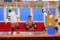 左から、霜降り明星・粗品、横川尚隆、はんにゃ金田。(c)フジテレビ