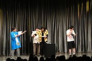 見取り図リリー作「あえぎ声」を演じるおいでやす小田、蛙亭・中野、見取り図・盛山。