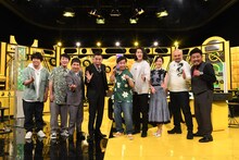 「勝手にシンパイショー」に出演する（左から）宮下草薙、爆笑問題、霜降り明星、新井恵理那、鬼越トマホーク。(c)テレビ朝日