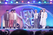 「マジガマン」対決に臨む、はこね男子（左）と特服チーム（右）。(c)フジテレビ