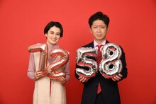 6月放送時に調査された10代からの“ニンチド”を示す、72%のホラン千秋、58%のフットボールアワー後藤。(c)テレビ朝日